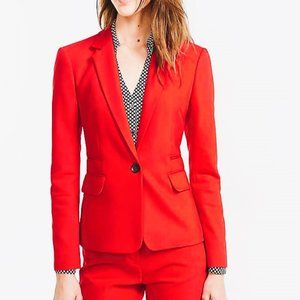 Express One-Button Single-Breasted Notch-Collar Vivid Red Blazer - Size 0 - NWOT